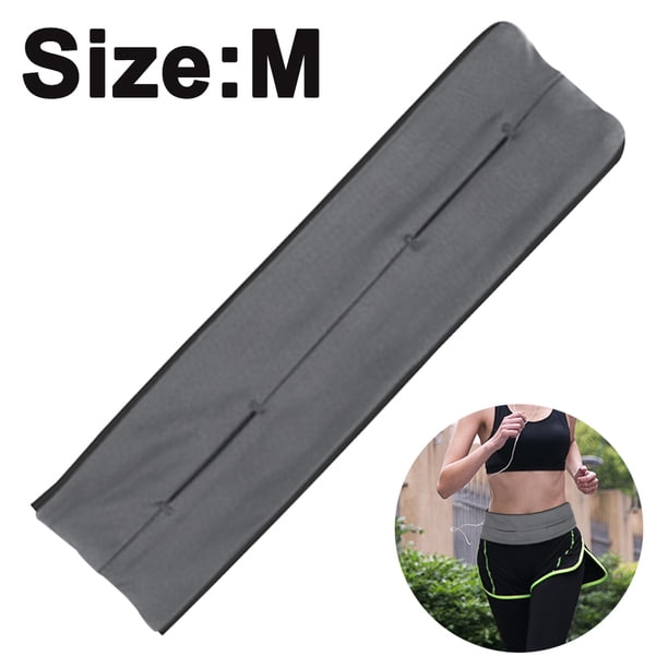 Cinturón para correr para mujer y hombre, con riñonera abatible y clip para llaves (se adapta al bolsillo del teléfono móvil).