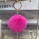 thumbnail image 1 of suxuMhao Llavero de Bola de Felpa, 2 Pzas Anillos de Llaves Rosa Oscuro - Anillo de Llaves para Llaves, Soporte de Llaves de Auto Duradero, Llavero Lindo, Soporte de Llavero Práctico, Tamaño, 1 of 2