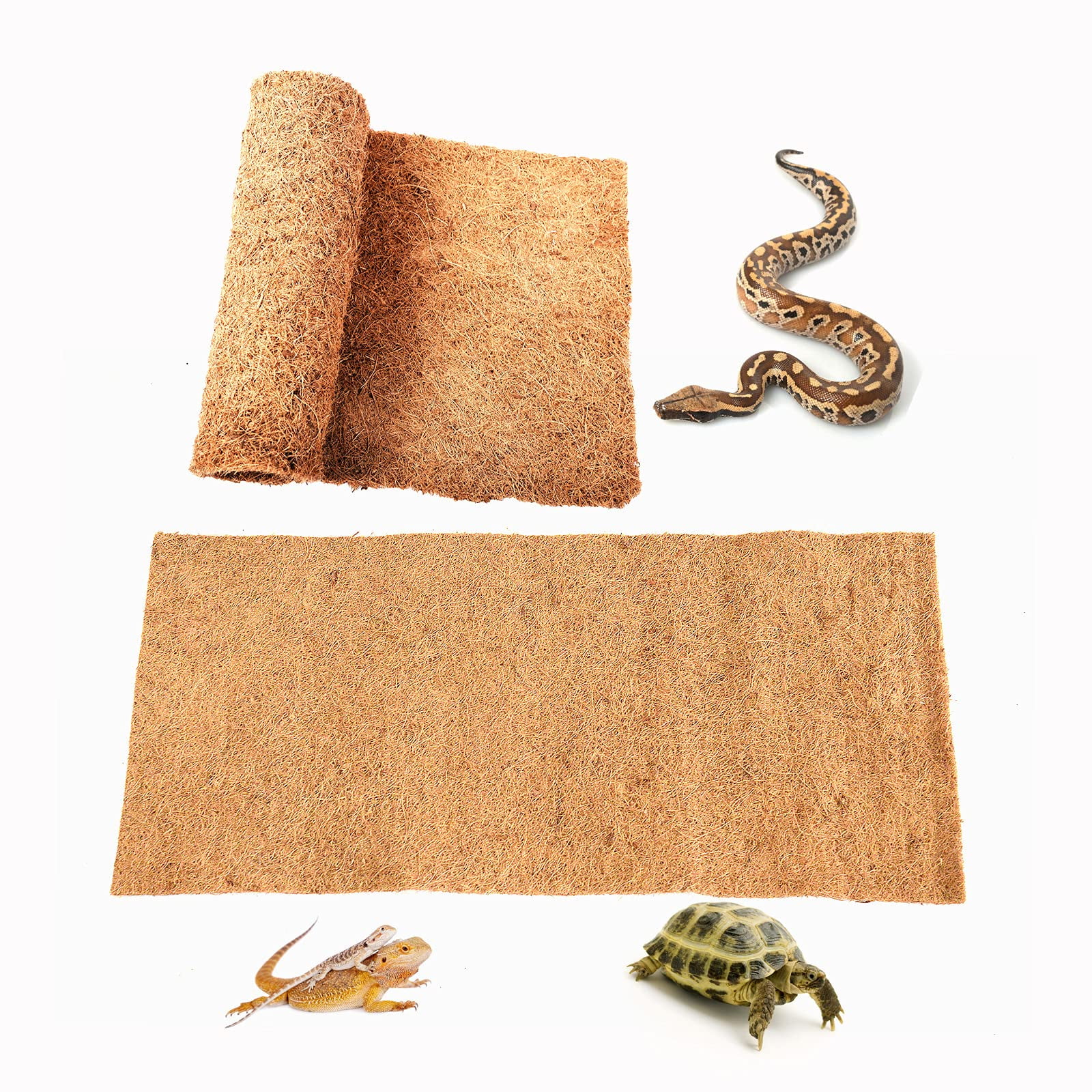 Alfombra de reptil SISIPAI LIFE de fibra de coco natural 36 x 18 cm