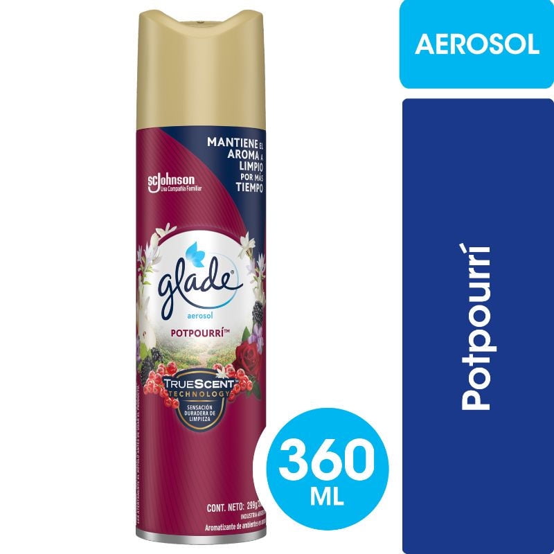 Desodorante Ambiental Aerosol Potpourrí Lata 360 ml Glade