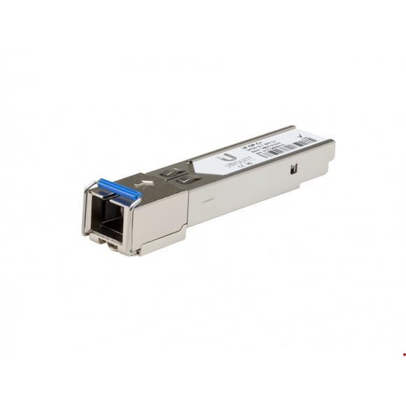 UF-GP-C+. Módulo SFP GPON OLT Clase C+ de Ubiquiti, potencia de transmisión 7dBm, sensibilidad de recepción -30dBm, conector SC simple, alcance de 20km y longitudes de onda 1310nm (subida) / 1490nm (b