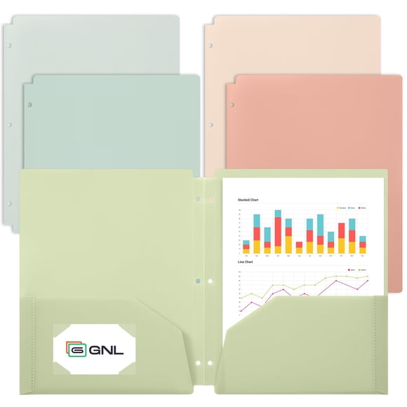 Carpeta de archivo GNL 24x29 cm, 3 anillas, 2 bolsillos, pack de 5