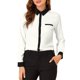 thumbnail image 1 of INSPIRE CHIC Camisa de Trabajo de Manga Larga con Botones y Bloque de Color para Mujeres Regreso a Clases M Blanco, 1 of 8