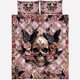 thumbnail image 2 of Calavera rosa y mariposas negras - Juego de edredón personalizado Calavera, 2 of 3