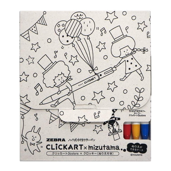Bolígrafos a base de agua Zebra Pen WYSS22-3C-CR-B Clickart, paquete de 3