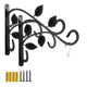 thumbnail image 1 of Soporte Para Plantas Belug Colgantes 2 Ganchos De Pared De Hierro Negro Lisa, 1 of 5
