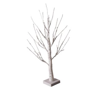 Magideal - Luces De Rama De Árbol De Alambre Artificial Luces De Hadas Lámpara De 24 Led Lámpara De Árbol De Abedul Para De Interior Festival Adornos De 60 Cm Blanco