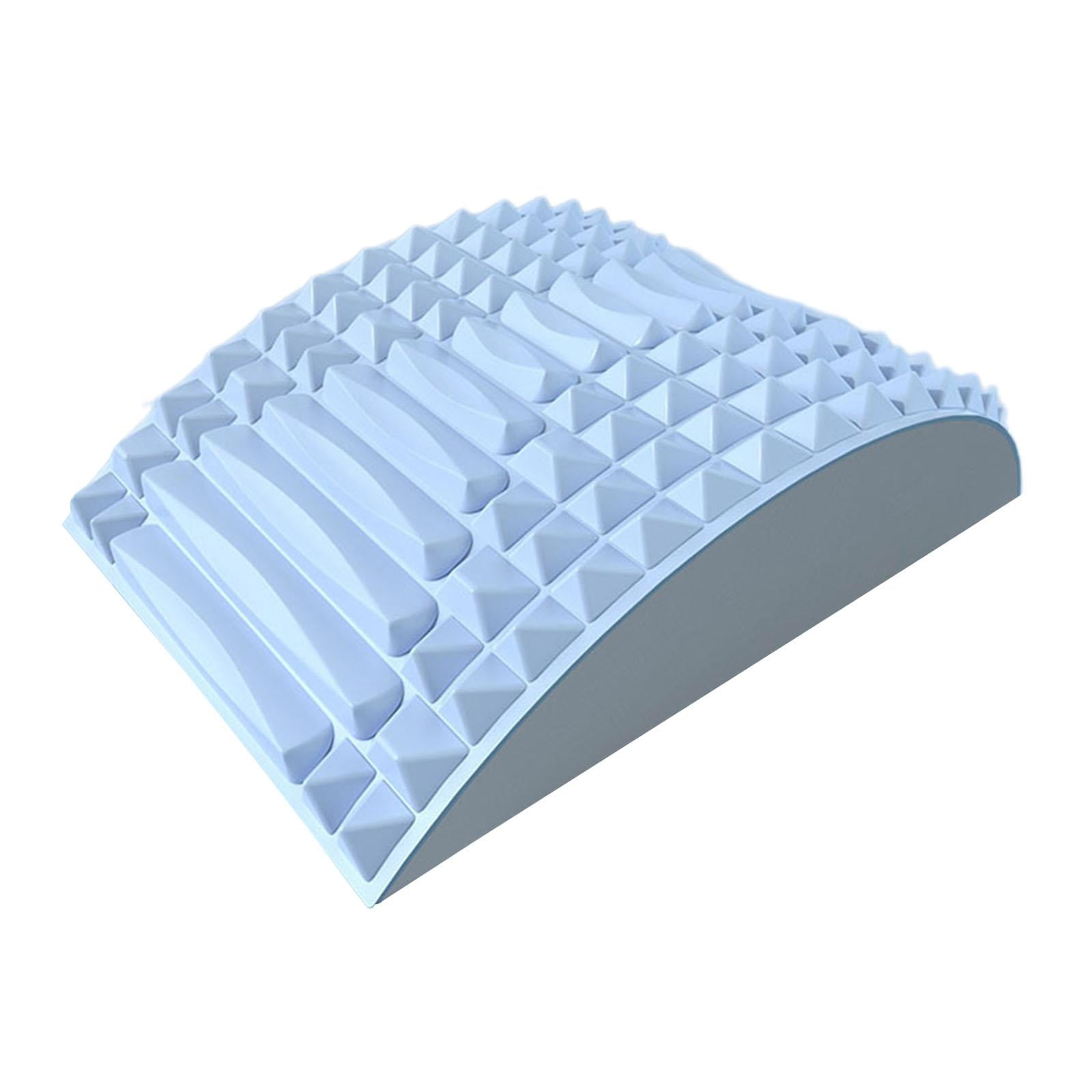 Magideal - Camilla Para Cuello Y Espalda, Dispositivo Relajante Lumbar, Masajeador De Espalda Baja Con Soporte Lumbar, Crujidor De Espalda Para Silla, Coche, Azul