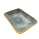 thumbnail image 1 of Plato Loza Rectangular Blanco Rayas Azules Circulares 23x16.5cm, 1 of 2