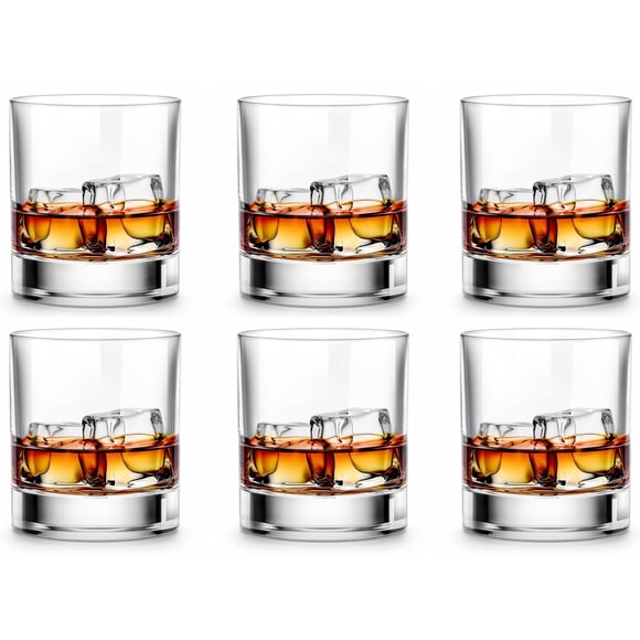 Juego De 6 Vasos Para Whisky De 325 Ml Cristal Transparente Para Scotch