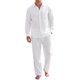 thumbnail image 1 of INSPIRE CHIC Conjunto de 2 Piezas de Lino Camisa de Manga Larga Pantalones con Cordón M Blanco, 1 of 5