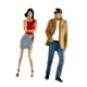 thumbnail image 3 of 2 Piezas 1/64 Figuras De Mujeres Y Hombres Adorno De Escritorio Modelo De Personas Pequeñas Decoración Rojo Caqui, 3 of 3