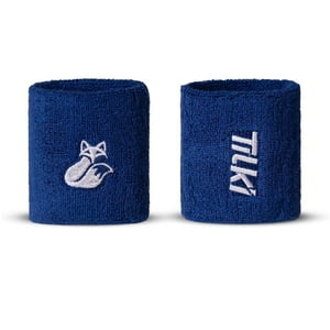 Tilki - Muñequera Corta Pro Terry Azul X2 Tenis Padel