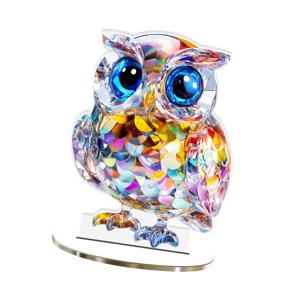 Bothyi - Letrero De Mesa Con Diseño De Búho Colorido En 2D Para Entrada, Escritorio Y Dormitorio.