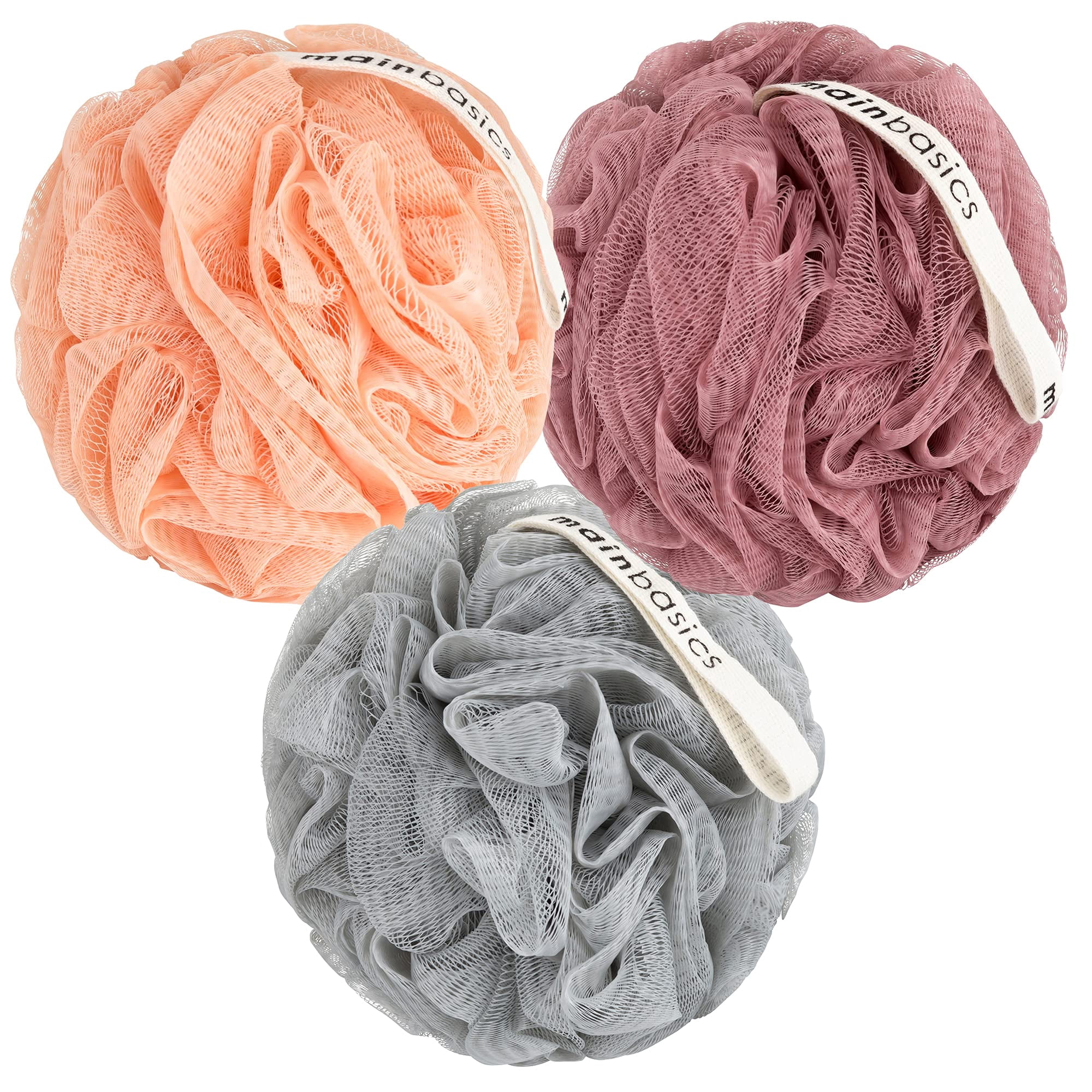 Esponja De Baño Y Ducha Tipo Esponja De Malla, Estropajo Corporal, Mainbasics