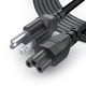 thumbnail image 1 of Cable de alimentación AC para computadora portátil, cable de alimentación universal de 5 pies, 125 V, 1 of 5