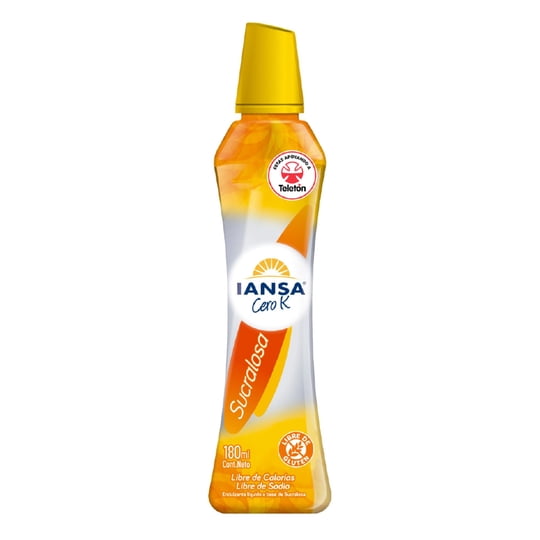 Endulzante Líquido Sucralosa Botella 180 ml Iansa Cero K