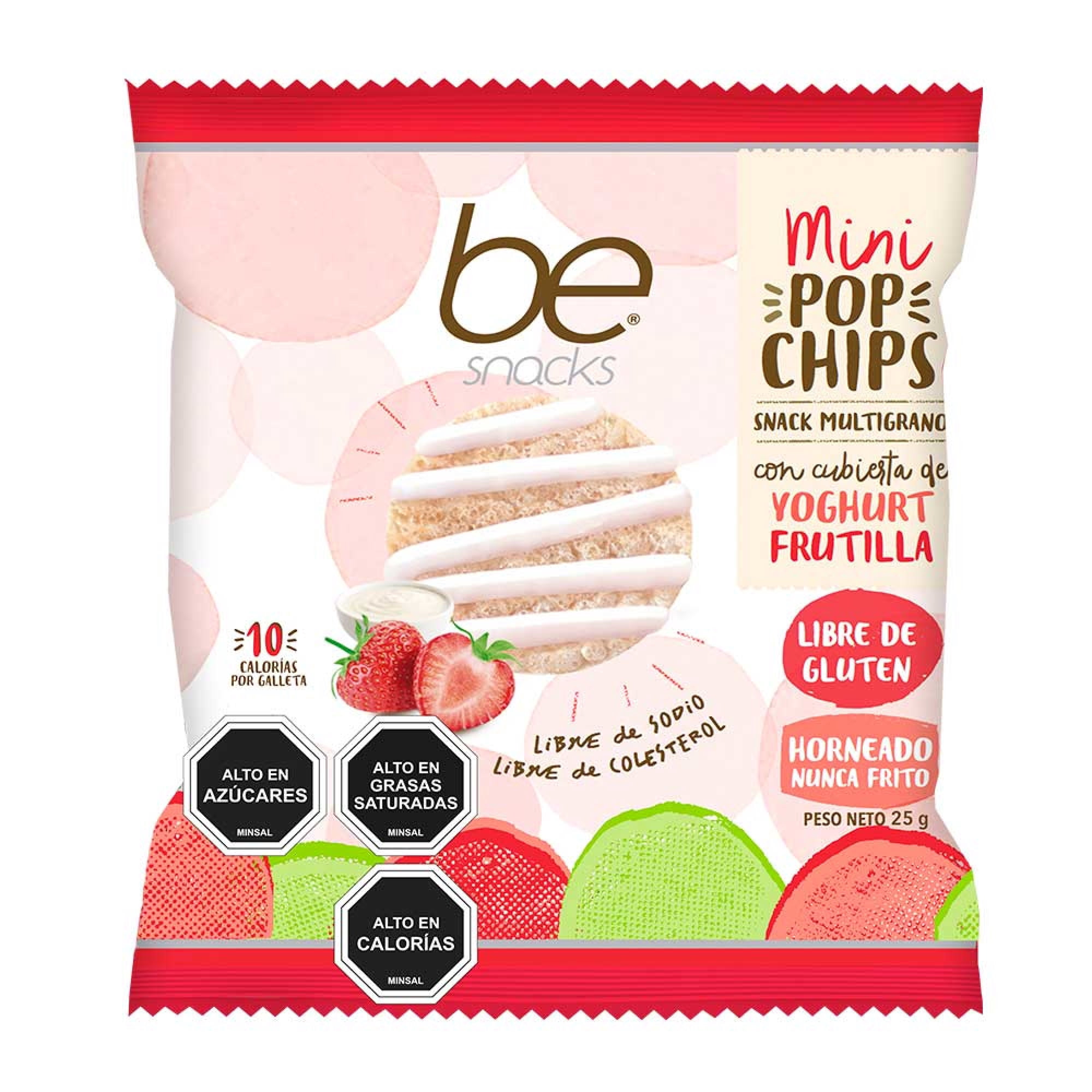 Mini Pop Chips Yoghurt Frutilla 25 g Be Snack