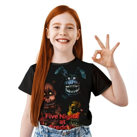 Polera Estampada De Niño/Niña Five Night At Freddy'S Terror T-14