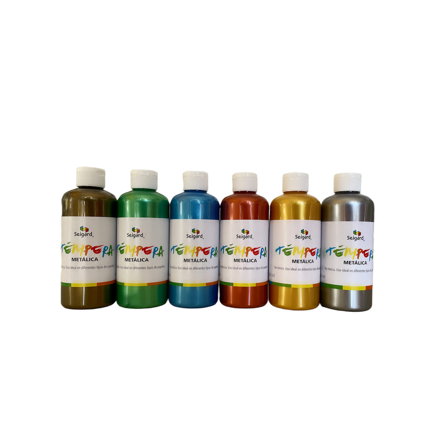 Seigard - Set De 6 Témperas Metálicas 500 Ml