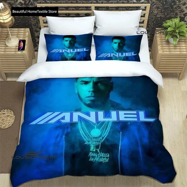 Rapper Anuel AA printed Bedding Sets exquisite bed supplies set duvet cover bed comforter set bedding set luxury birthday giftBed Sheets