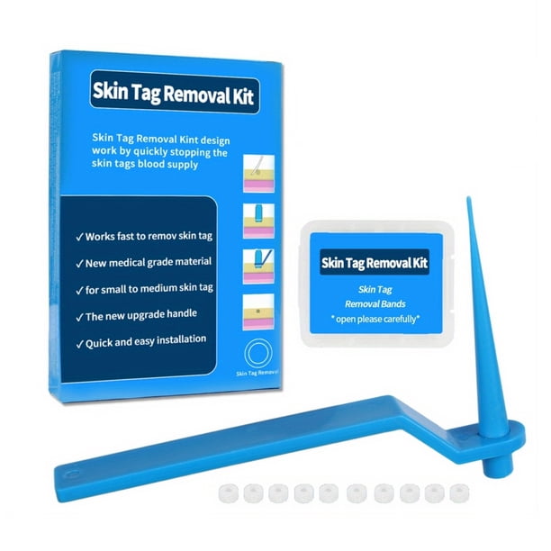Get Rid of Skin Tags, Moles and Warts with 10Pcs Skin Tag Removal Kit for Adults - Includes Cleansing Swabs - Amazingly Effective!