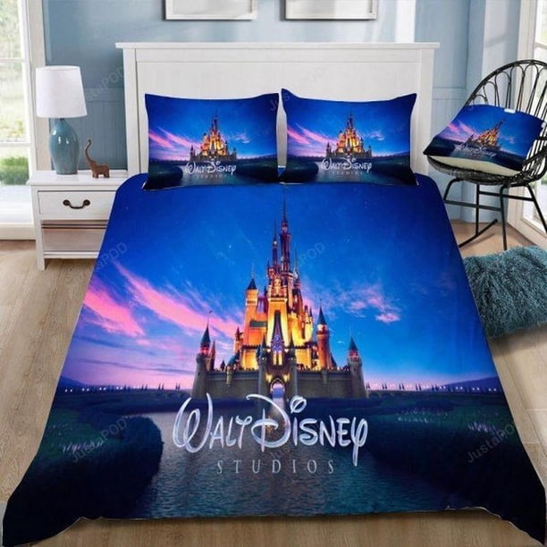 Disney Logo Quilt Duvet Cover Set Double Home Textiles Pillowcase Super