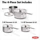 thumbnail image 5 of Juego de utensilios de cocina OXO Mira Tri-Ply de acero inoxidable de 1,5 L y 3 L, 5 of 5