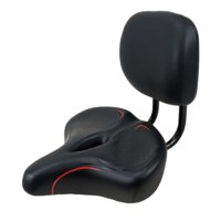 Magideal - Asiento De Bicicleta Con Respaldo Sillín De Bicicleta Cómodo Cojín De Asiento De Bicicleta Estática Accesorio De Repuesto Ajustable En Altura Cojín De Rojo