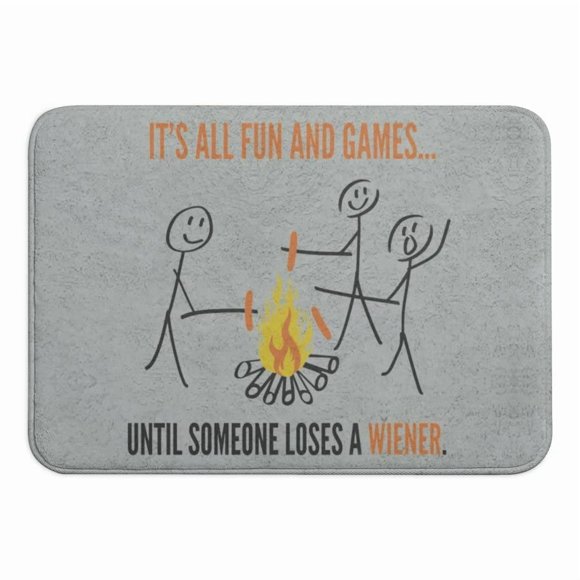 Alfombra SPXUBZ It's All Fun and Games para acampar, 45 x 75 cm