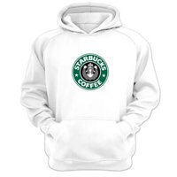 Genérico - Polerón Canguro Starbucks Blanco Talla Xs Unisex