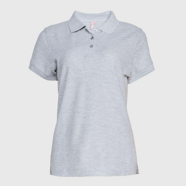 Polera Pique Tc Mc Mujer gris oscuro M