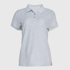 Jayson - Polera Pique Tc Mc Mujer Gris Oscuro Xs