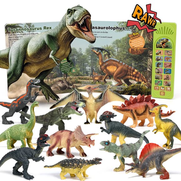 Dinosaur Toys OENUX con libro de sonido interactivo para niños de 3 a 5 años
