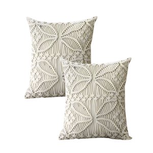 Genérico - Pack De 2 Fundas De Cojin Con Estilo Bohemio 45X45Cm Beige 03