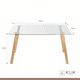 thumbnail image 5 of Comedor mesa de vidrio nórdica 140x90 cm + 6 sillas Crossback Madera, 5 of 8