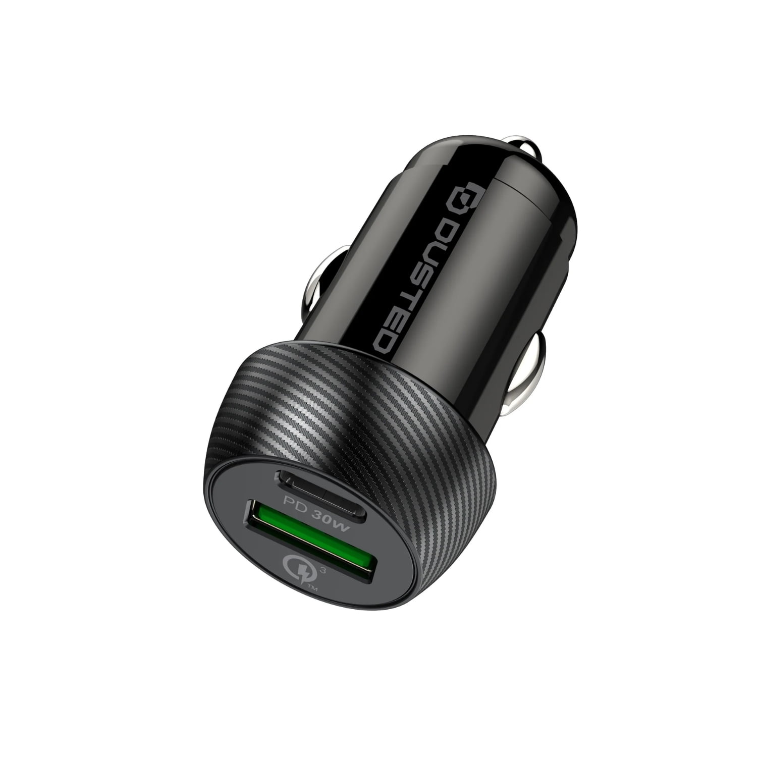 Cargador De Auto Rápido 30w Dusted Negro