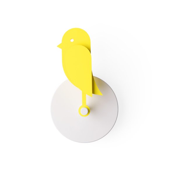 Medidor de calidad del aire interior con monitor de CO2, diseño Birdie, amarillo