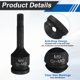thumbnail image 4 of Uxcell 1/2" Drive M9 Triple Square Impact Spline Bit Socket 9mm CR-MO Steel 12-Punto Sockets de Triple Cuadrado con Pasador de Chaveta y Anillo en O, 4 of 7