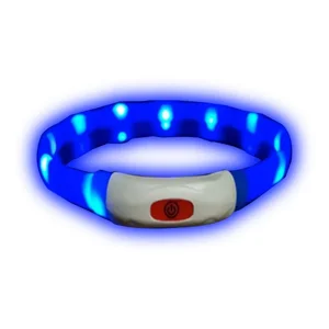 Center Web - Collar Led Para Perro Recargable 50 Cms Azul