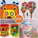 thumbnail image 3 of Pompones Eppingwin 90 piezas 3,8 cm multicolor para manualidades, 3 of 6