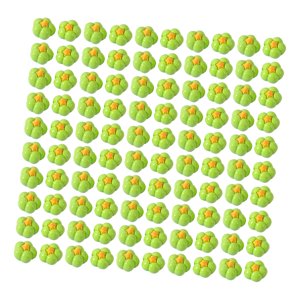 Magideal - 100 Uds. Mini Calabaza De Resina Figuritas De Jardín En Miniatura Verduras Artificiales Cuentas De Calabaza Artificiales Para Adornos Para Manualidade Verde