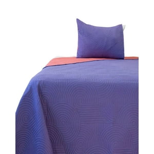 Cubrecama Quilt Bicolor Plaza Y Media Doral