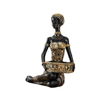 Bothyi - Figura Exótica De Una Mujer Tribal Africana Negra Para Escritorio
