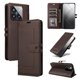 thumbnail image 1 of Premium Wallet Case for Xiaomi 14T Pro with Card Slots & Kickstand, Flip Cover Brown, 1 of 6