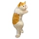 thumbnail image 5 of Simulación De Felpa Gato Estatua Animal Moderno Para Juguetes De Escritorio Amarillo Blanco, 5 of 5