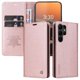 thumbnail image 1 of Funda Billetera de Cuero para Samsung Galaxy S23 Ultra con Tarjetero y Soporte - Tapa Magnética Rosa, 1 of 6