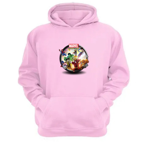 Genérico - Polerón Canguro Logo Comic Vs Capcom Rosa Talla Xs Unisex