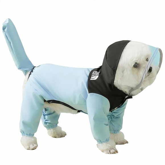 Impermeable para perros lomosell 3XL con capucha transparente azul