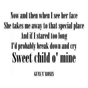 Rienda Libre Graphics - Decomural Guns N Roses Sweet Child O Mine Ws-34102